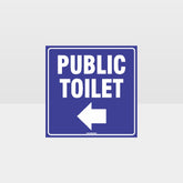 Custom Signs Personalized,Public Left Arrow Toilet Sign